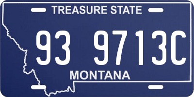 MT license plate 939713C