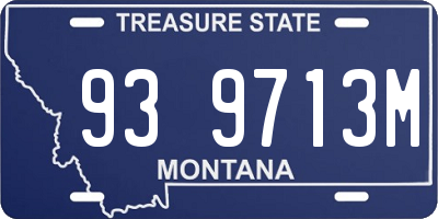 MT license plate 939713M