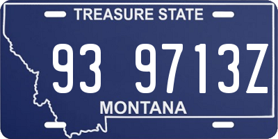 MT license plate 939713Z