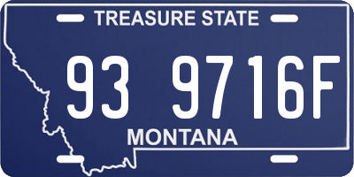 MT license plate 939716F