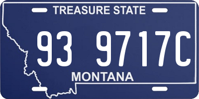 MT license plate 939717C