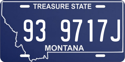MT license plate 939717J
