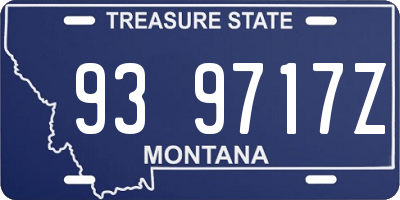 MT license plate 939717Z