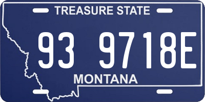 MT license plate 939718E