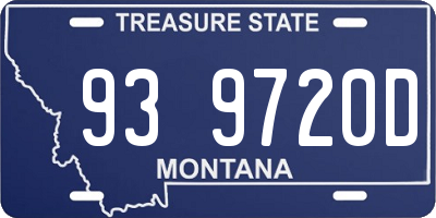 MT license plate 939720D