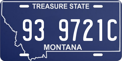 MT license plate 939721C