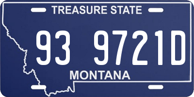 MT license plate 939721D