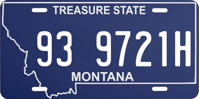 MT license plate 939721H