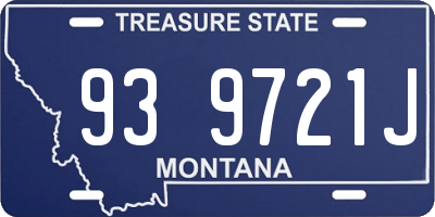 MT license plate 939721J