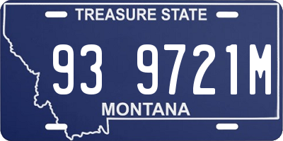 MT license plate 939721M