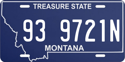 MT license plate 939721N