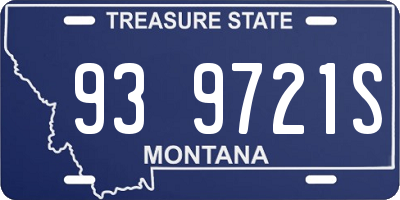 MT license plate 939721S