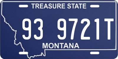 MT license plate 939721T