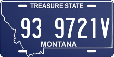 MT license plate 939721V
