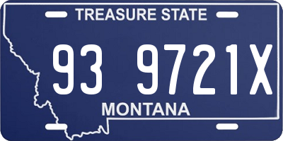 MT license plate 939721X