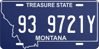 MT license plate 939721Y