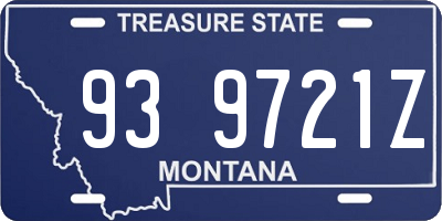 MT license plate 939721Z