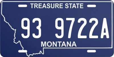 MT license plate 939722A