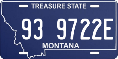 MT license plate 939722E