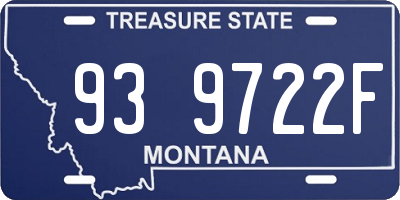MT license plate 939722F