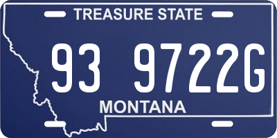 MT license plate 939722G