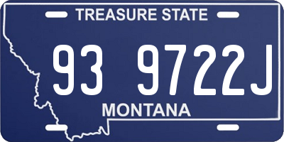 MT license plate 939722J