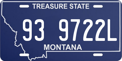 MT license plate 939722L
