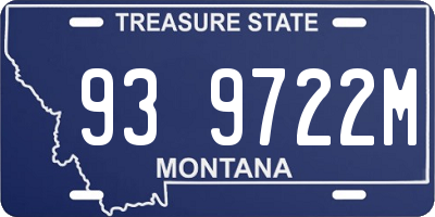 MT license plate 939722M