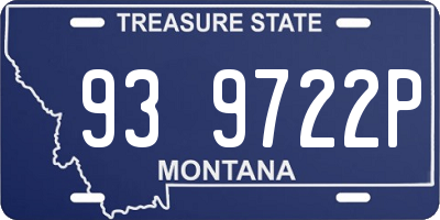 MT license plate 939722P