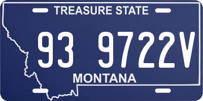 MT license plate 939722V
