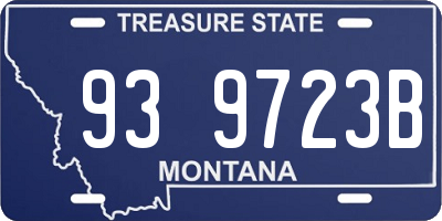 MT license plate 939723B