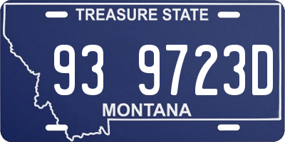 MT license plate 939723D