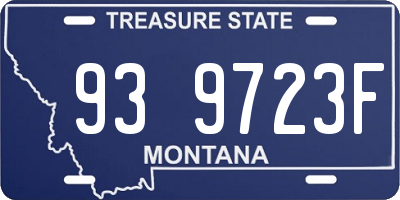 MT license plate 939723F