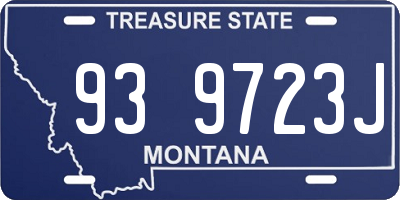 MT license plate 939723J
