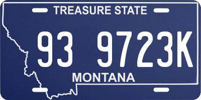 MT license plate 939723K