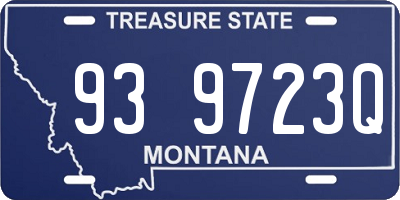 MT license plate 939723Q