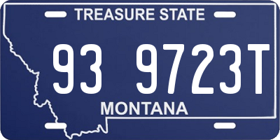 MT license plate 939723T