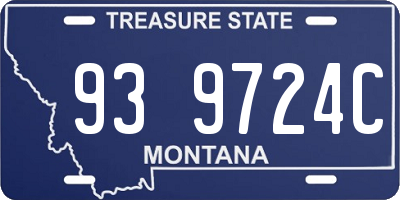 MT license plate 939724C