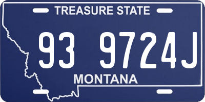 MT license plate 939724J