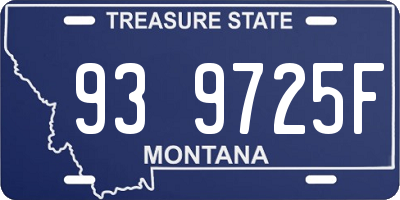 MT license plate 939725F