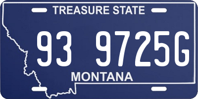 MT license plate 939725G