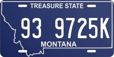 MT license plate 939725K