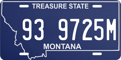 MT license plate 939725M