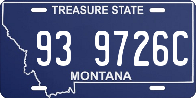 MT license plate 939726C