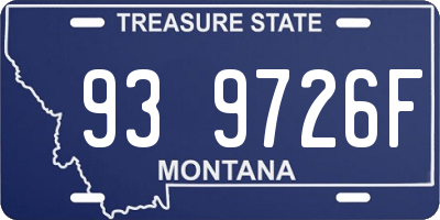 MT license plate 939726F
