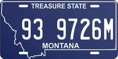 MT license plate 939726M