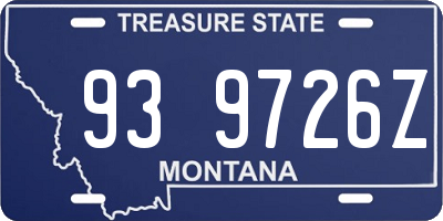 MT license plate 939726Z