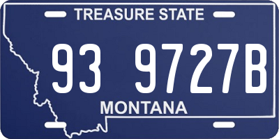 MT license plate 939727B