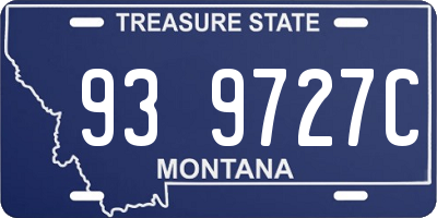 MT license plate 939727C