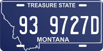 MT license plate 939727D